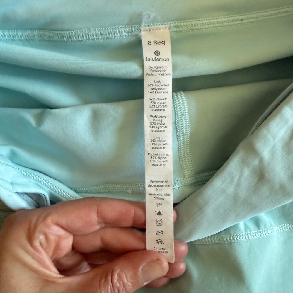 Lululemon Pace Rival Skirt (Regular) 4-way Stretch 13" Womens 8 Aquamarine rare - Picture 8 of 8